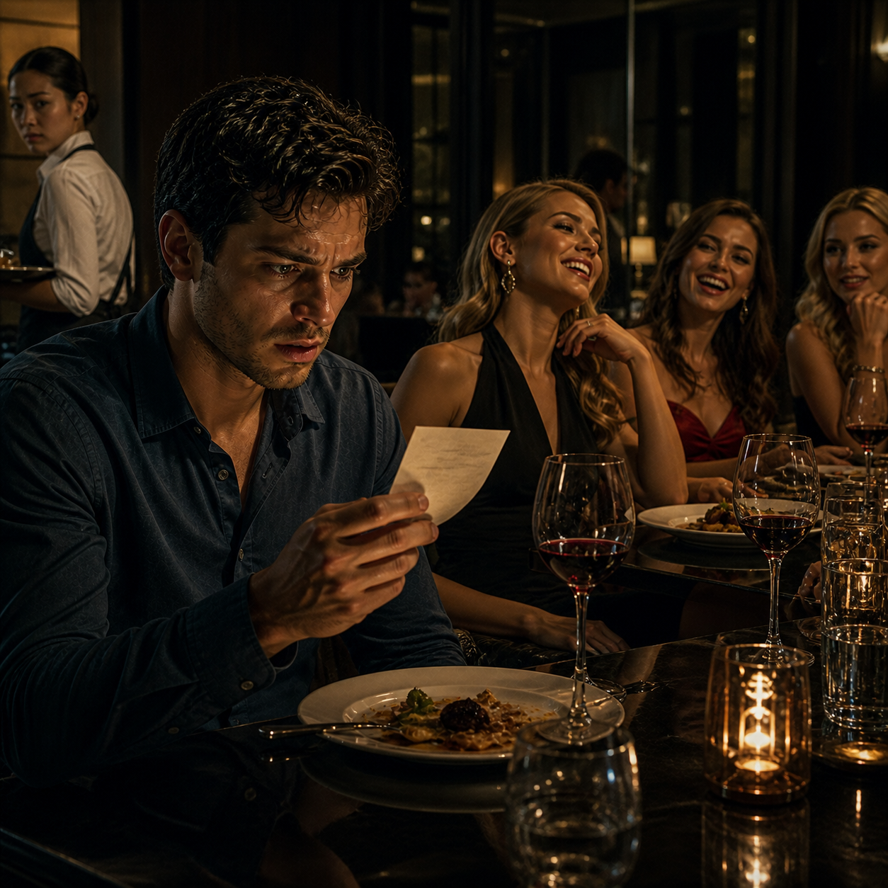 She Mocked Me in Front of Her Friends All Night — Then a Waitress Slipped Me a Note That Exposed Her Secret Life and Ended Everything