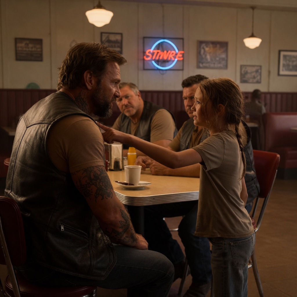 The Little Girl Who Walked Into the Biker Diner