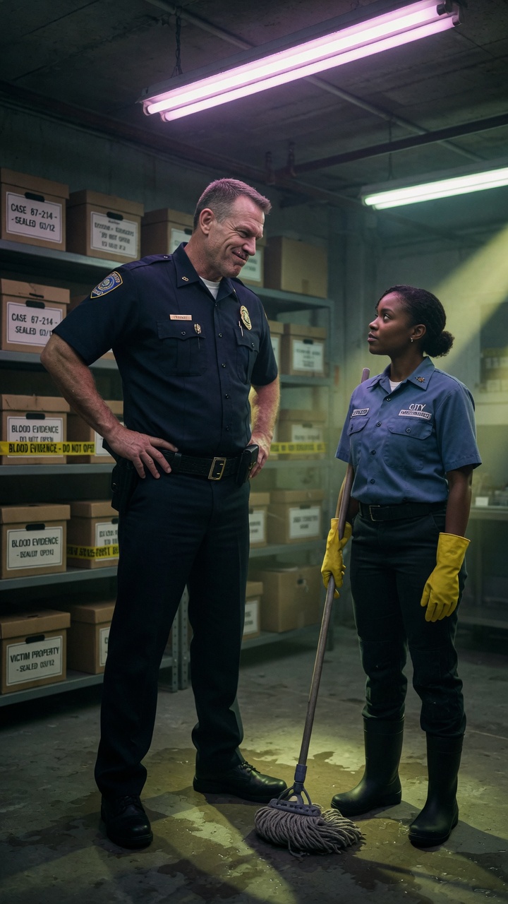 A Detective Mocked the Black Woman Cleaning the Evidence Room, Not Knowing She Was the One Reopening Her Father’s Murder Case